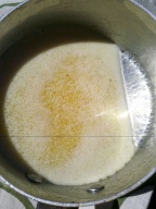 Add the dissolved bicarb to the butter mix